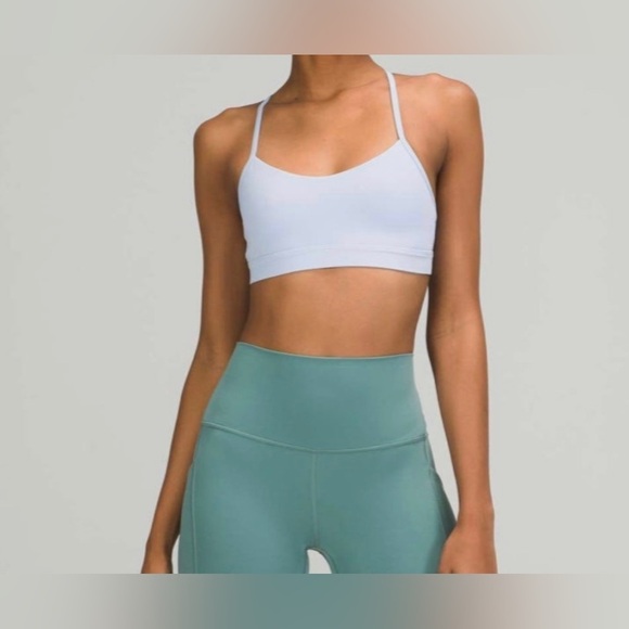 Lululemon Flow Y Bra Blue Linen Size 10 - Picture 5 of 6